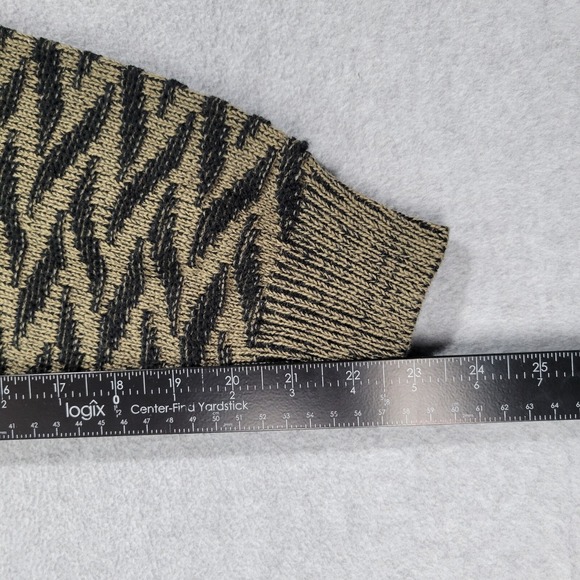 VTG Sweater‎ Graphix Men's L Sweater Zig Zag 80s 90s NWT Green - Picture 6 of 8